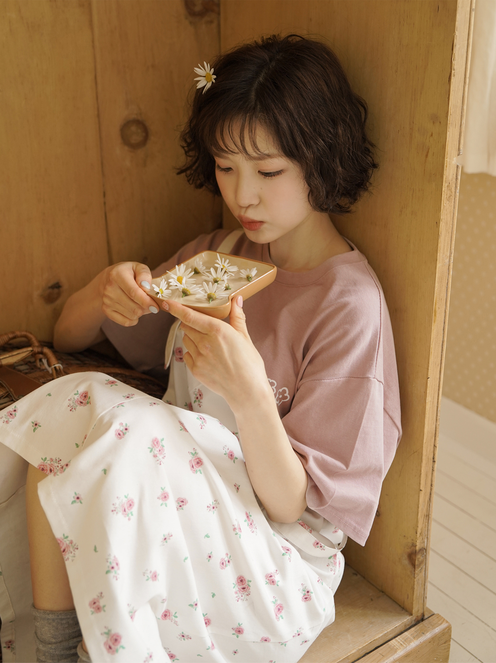 SWEET PIZZA TEE - blush topping