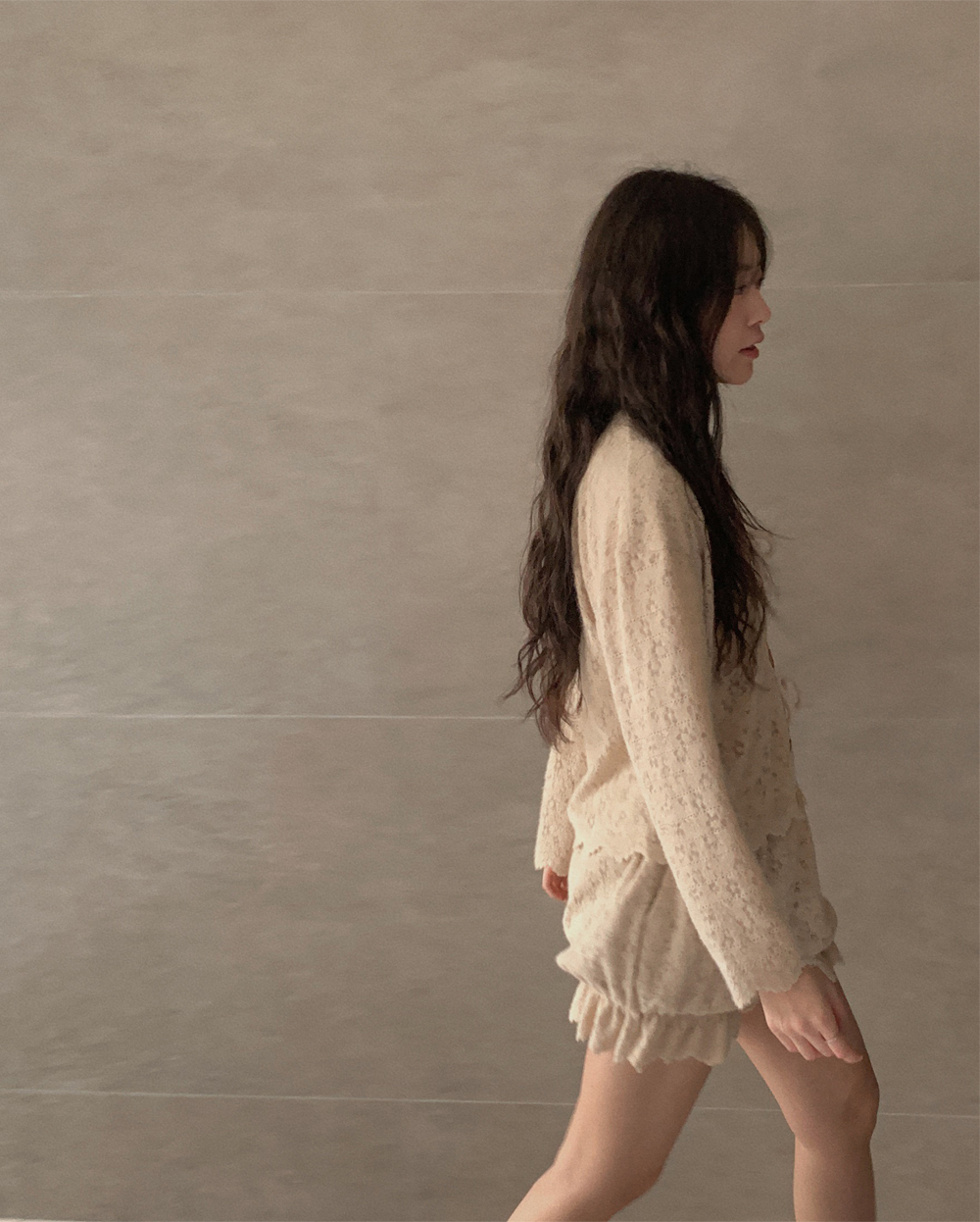 FLOWER LACE RIBBON CARDIGAN