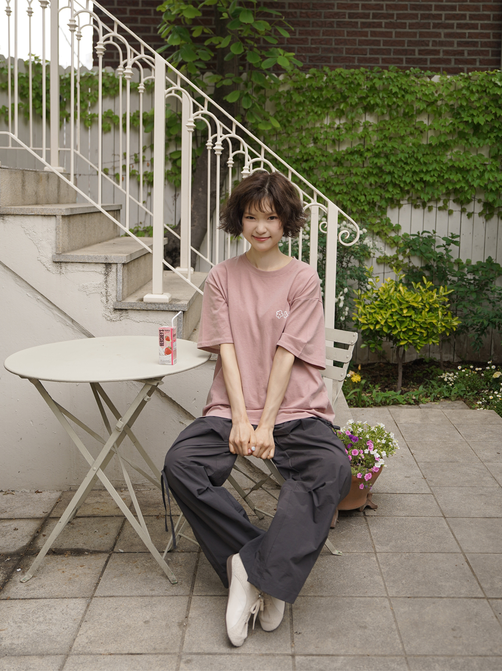 SWEET PIZZA TEE - blush topping