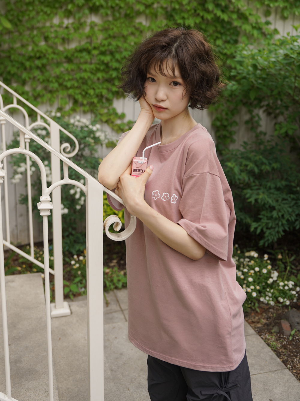 SWEET PIZZA TEE - blush topping