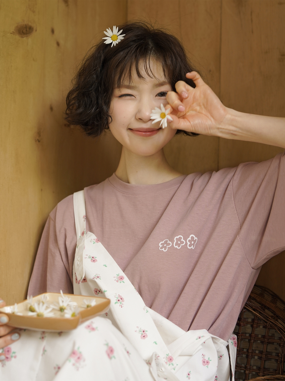 SWEET PIZZA TEE - blush topping