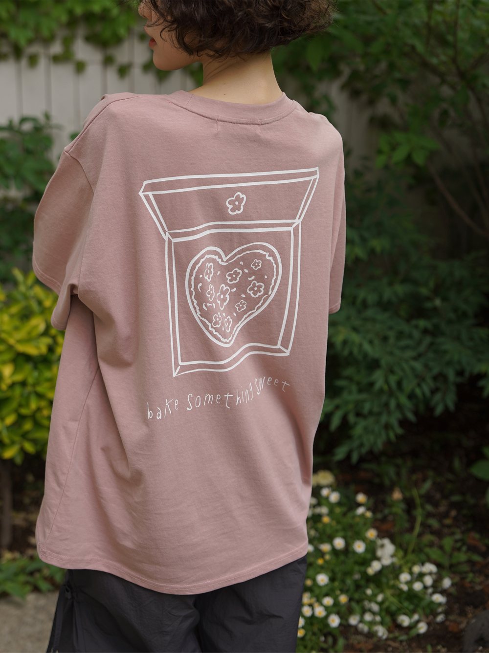 SWEET PIZZA TEE - blush topping