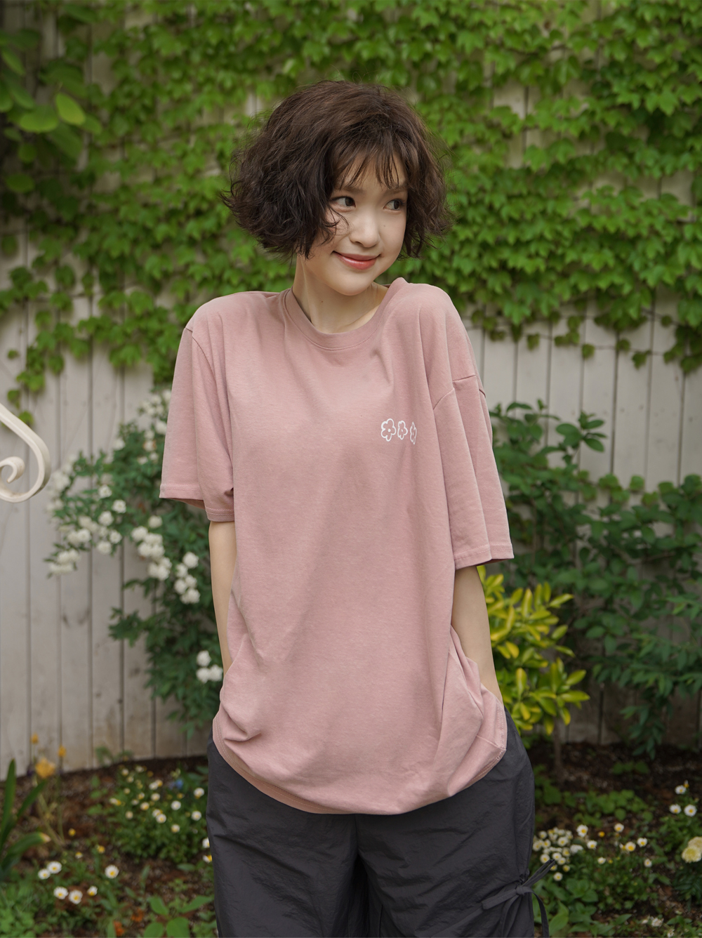 SWEET PIZZA TEE - blush topping