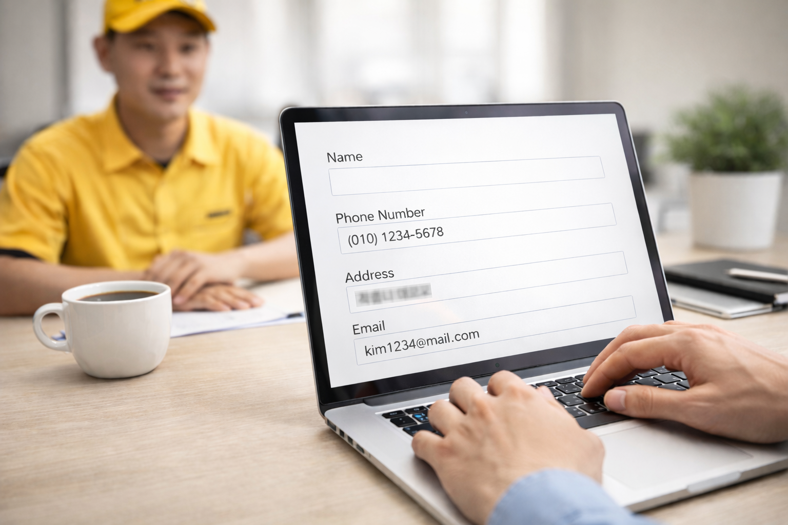 금천구 배송 기사 기본 정보 접수