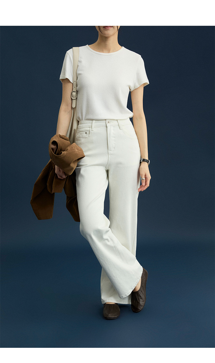 【美品】IENA ローウエストチノ ホワイト 38 2024ss IENA ローウエストチノパンツ ホワイト 38