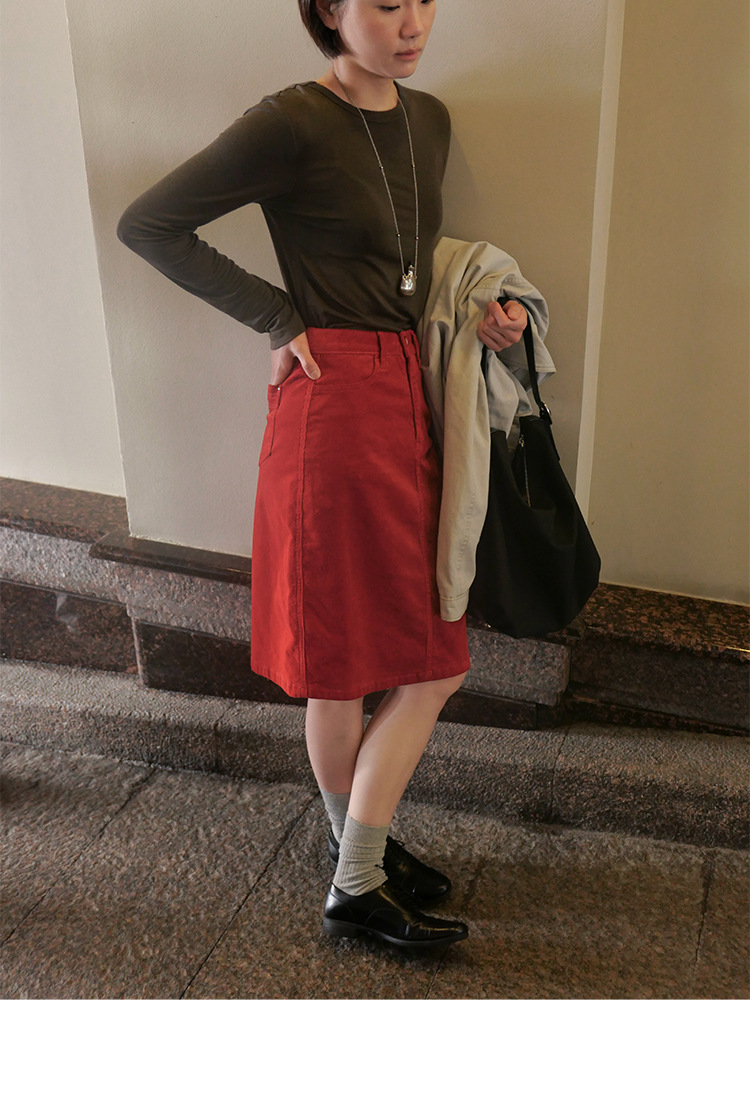 コーデュロイHラインミディスカート | ファッション通販サイト NUGU