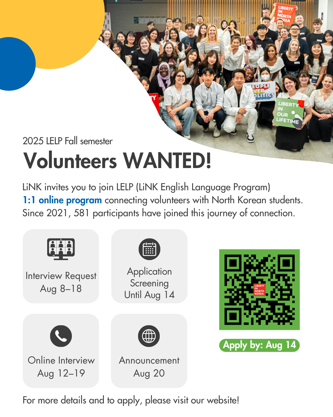 2025 LELP Fall Volunteers WANTED!