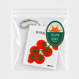 EVA 투명 지퍼백+스티커부착