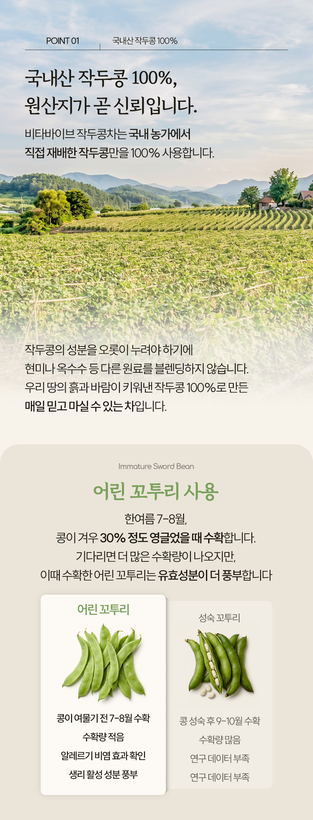 비타바이브 작두콩차 액상스틱 15포 1개 국산 100% 저온 덖음 볶은작두콩