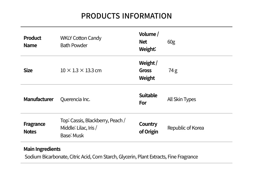 Cotton Candy Bath Powder 60g