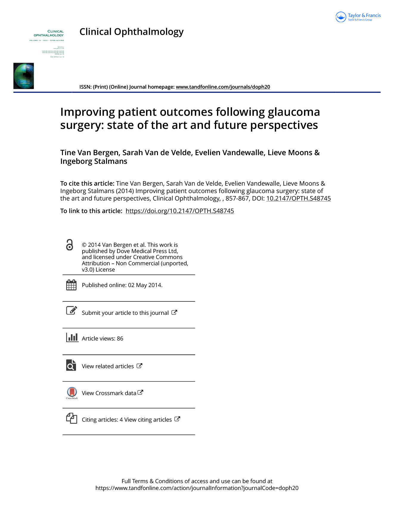 Improving Patient Outcomes Following Glaucoma Surgery: State of the Art and Future Perspectives 논문 이미지