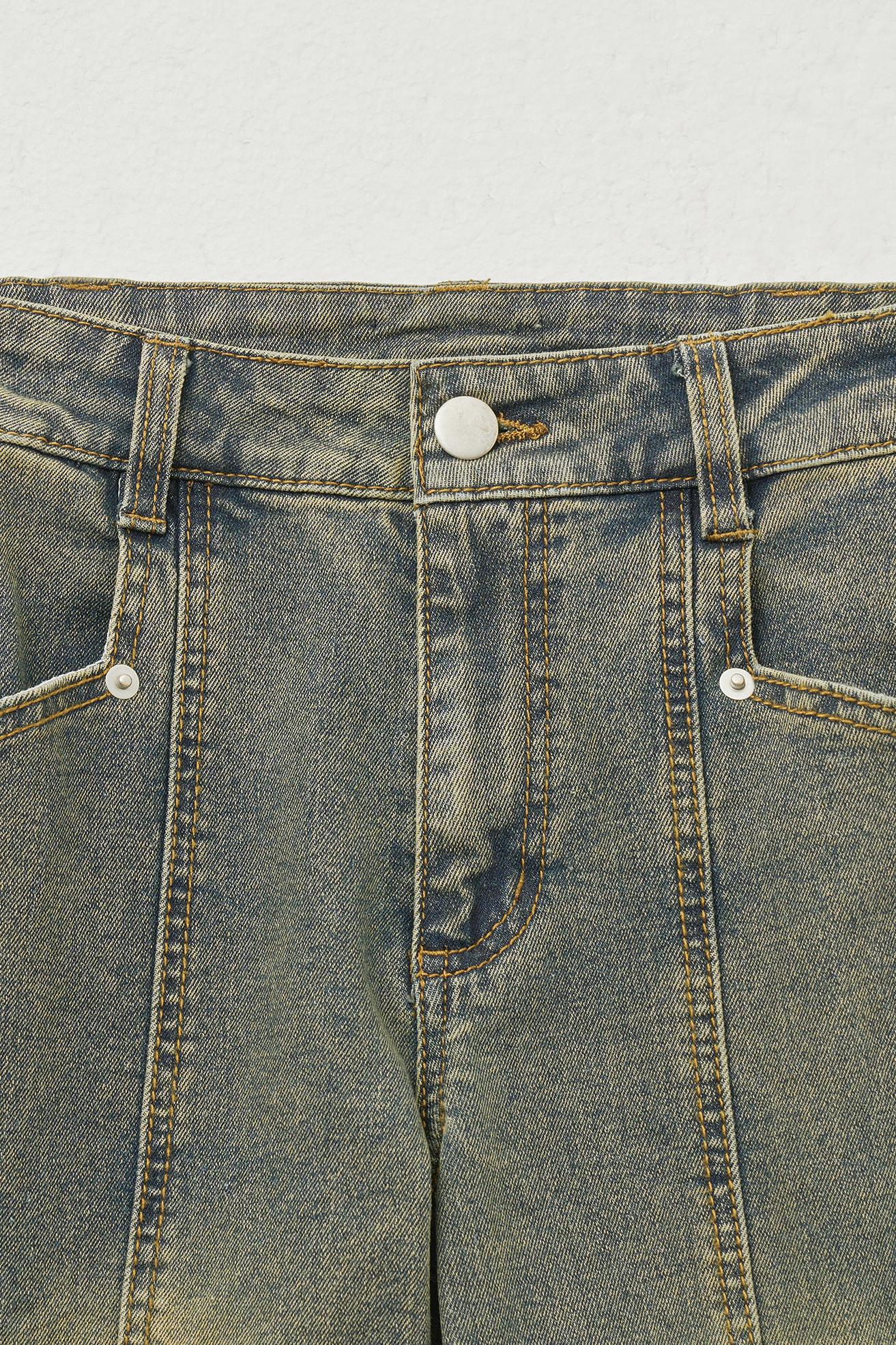 MUSINSA公式 | HELENE PARIS Washed Bootcut Denim Pants [Tin