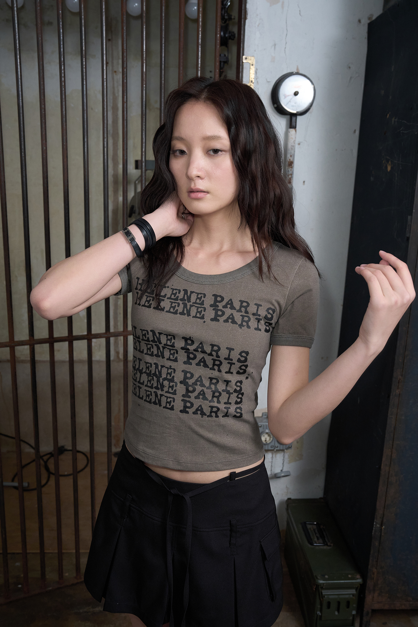 ★HELENE PARIS★ Stamp Remington Ringer Half T-Shirt Pigment MUSINSA | HELENE PARIS Stamped Lamington Ringer Half T-shirt
