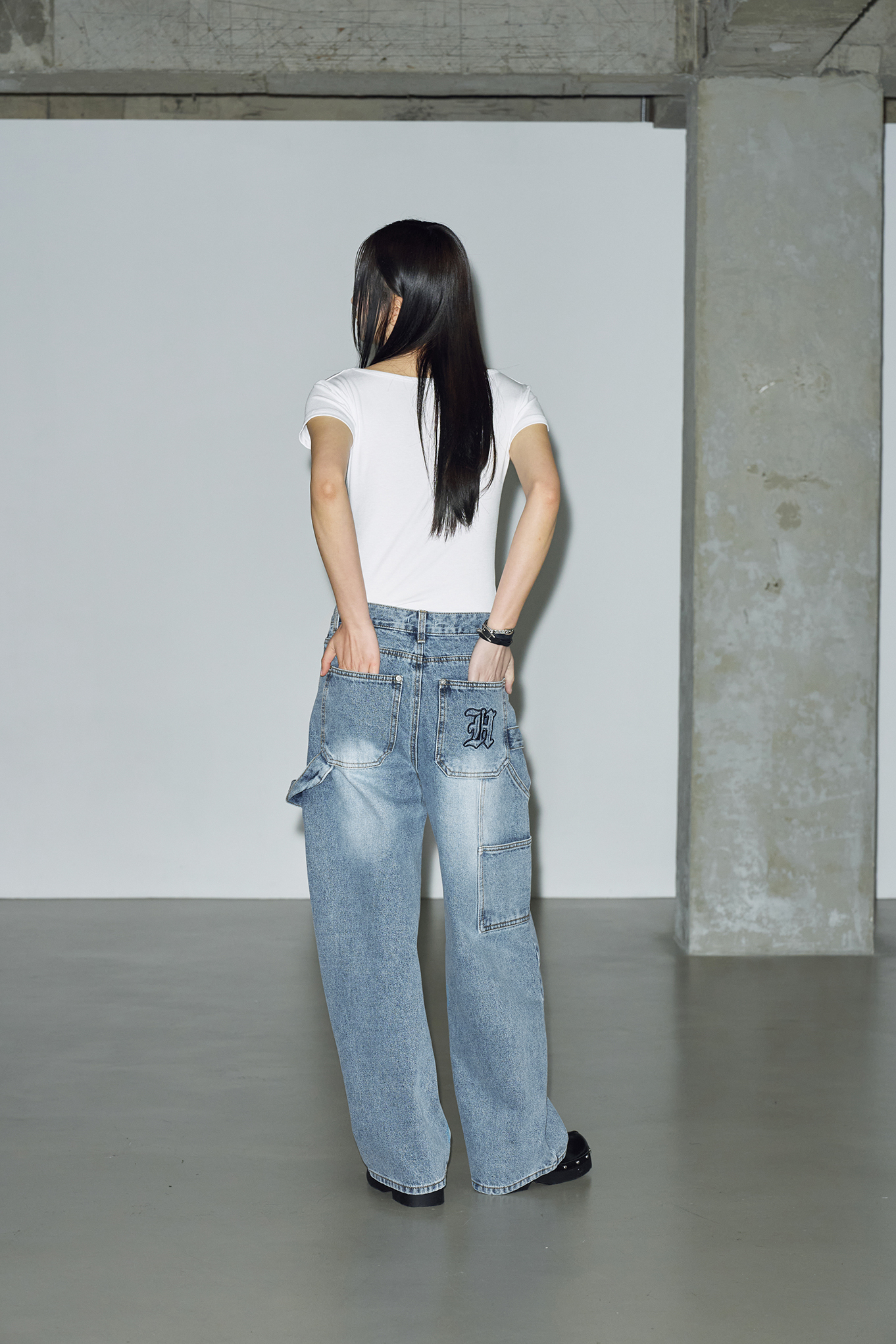 【HELENE PARIS】Bohemian Carpenter Wide Pants ワイドパンツ MUSINSA | HELENE PARIS Bohemian Carpenter Wide Pants [Light