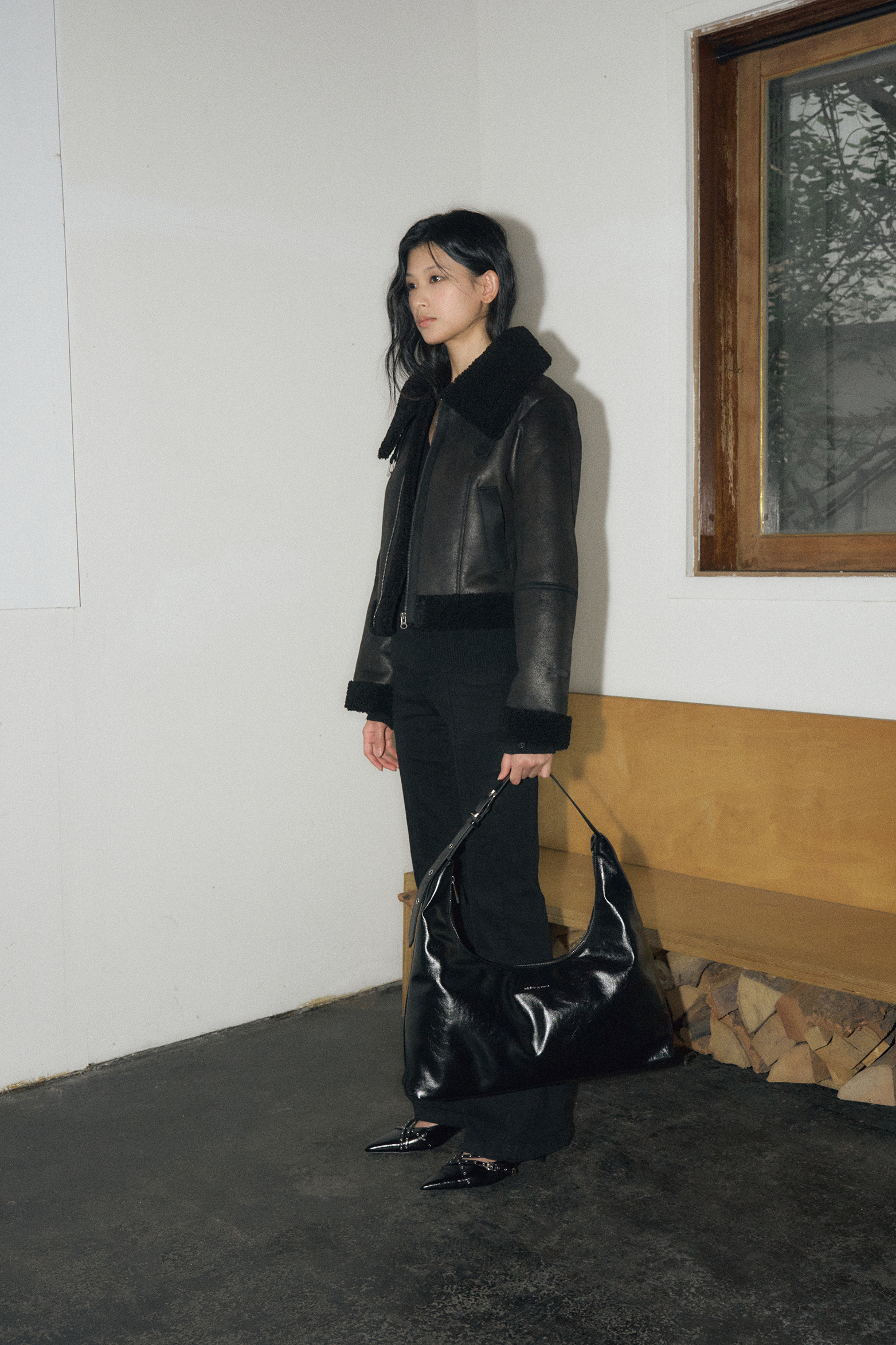 ショルダーバッグ・ポシェット [HELENE PARIS]Croa Shoulder Hobo Bag [Black] MUSINSA | HELENE PARIS Croa Shoulder Hobo Bag [Black]