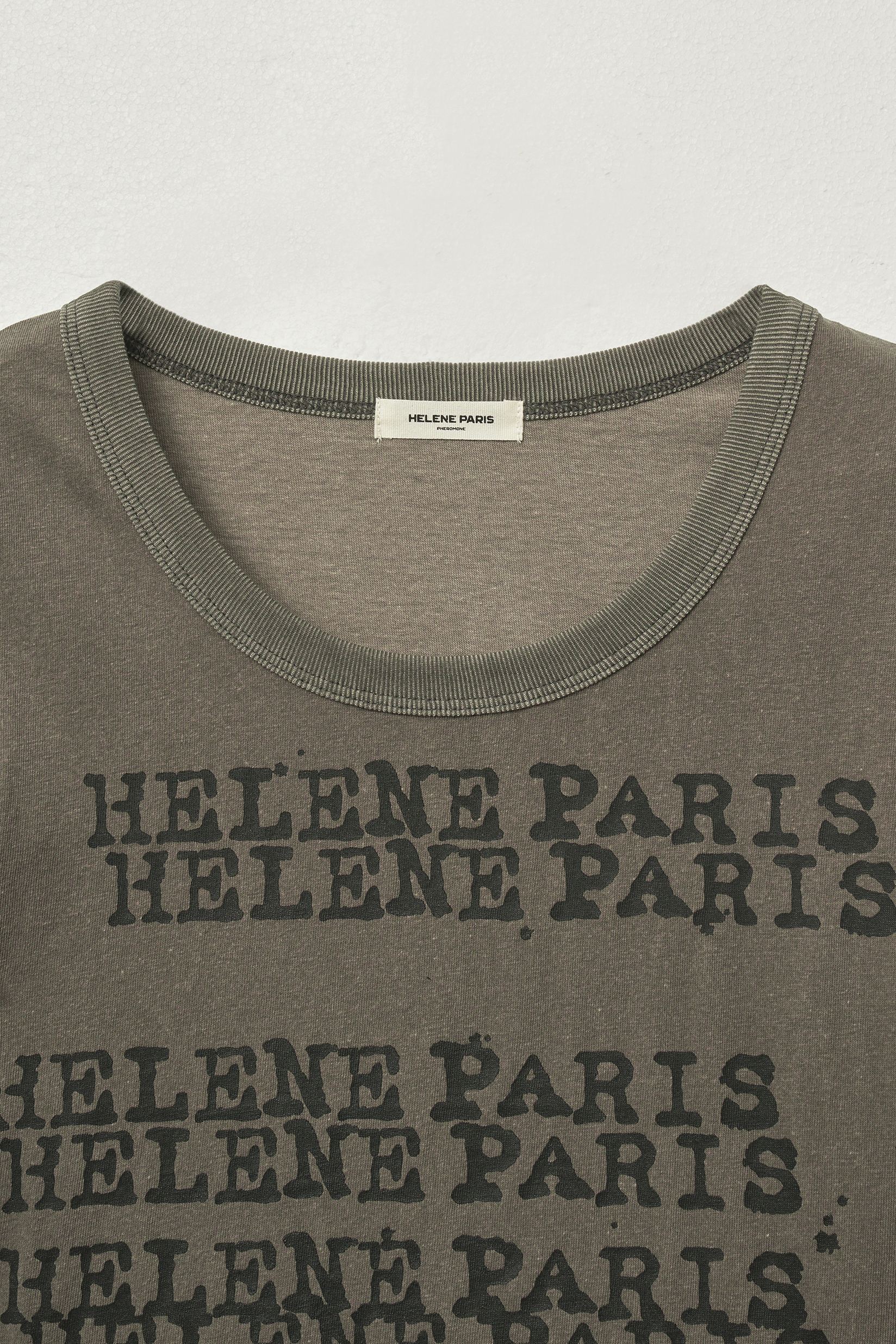 MUSINSA | HELENE PARIS Stamped Lamington Ringer Half T-shirt