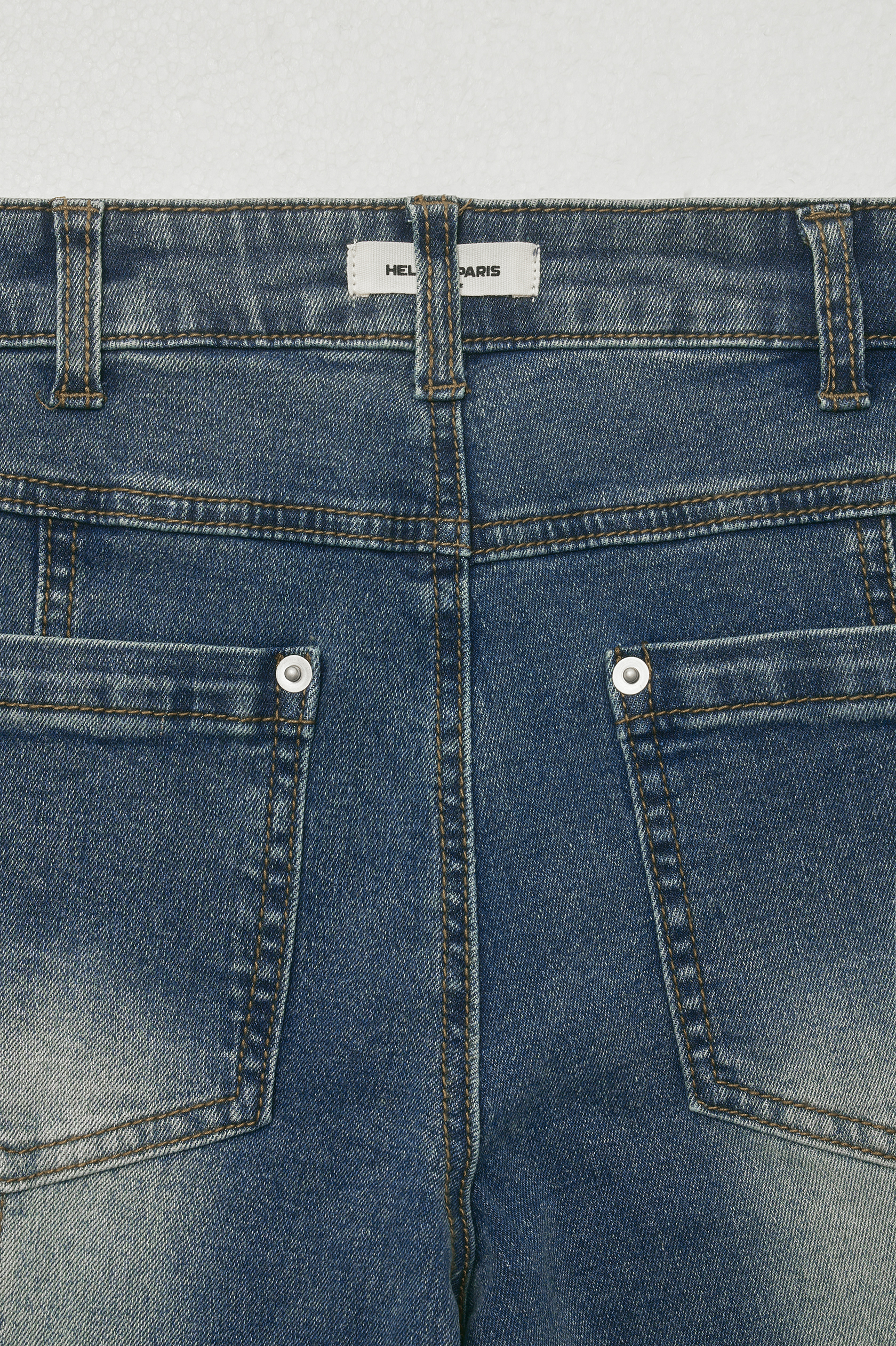 MUSINSA | HELENE PARIS Cubic Pocket Washed Bootcut Denim