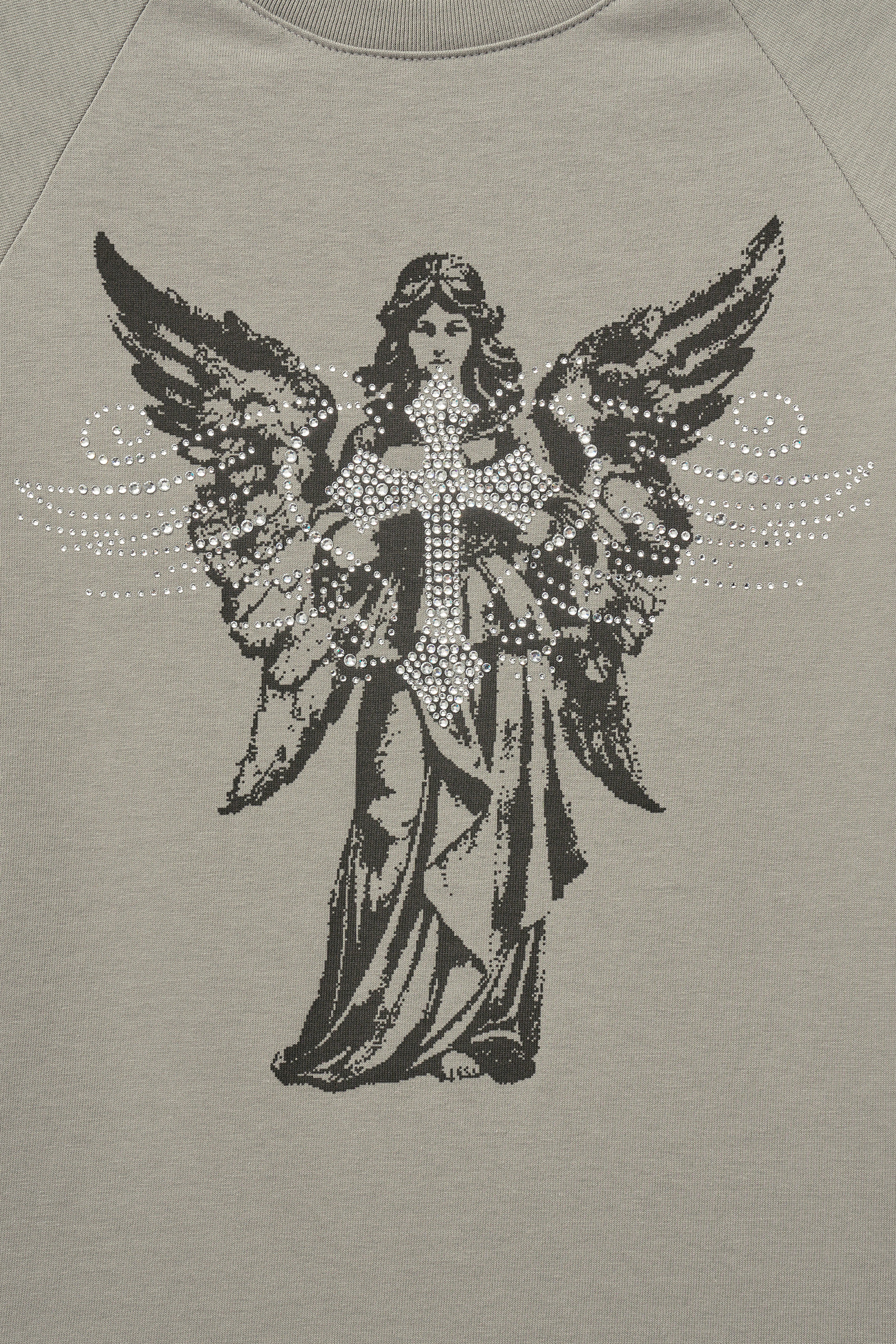 【HELENE PARIS】Angel Wings Cubic Half T-Shirt Tシャツ MUSINSA | HELENE PARIS Angel Wings Cubic Half T-shirt [Sage]