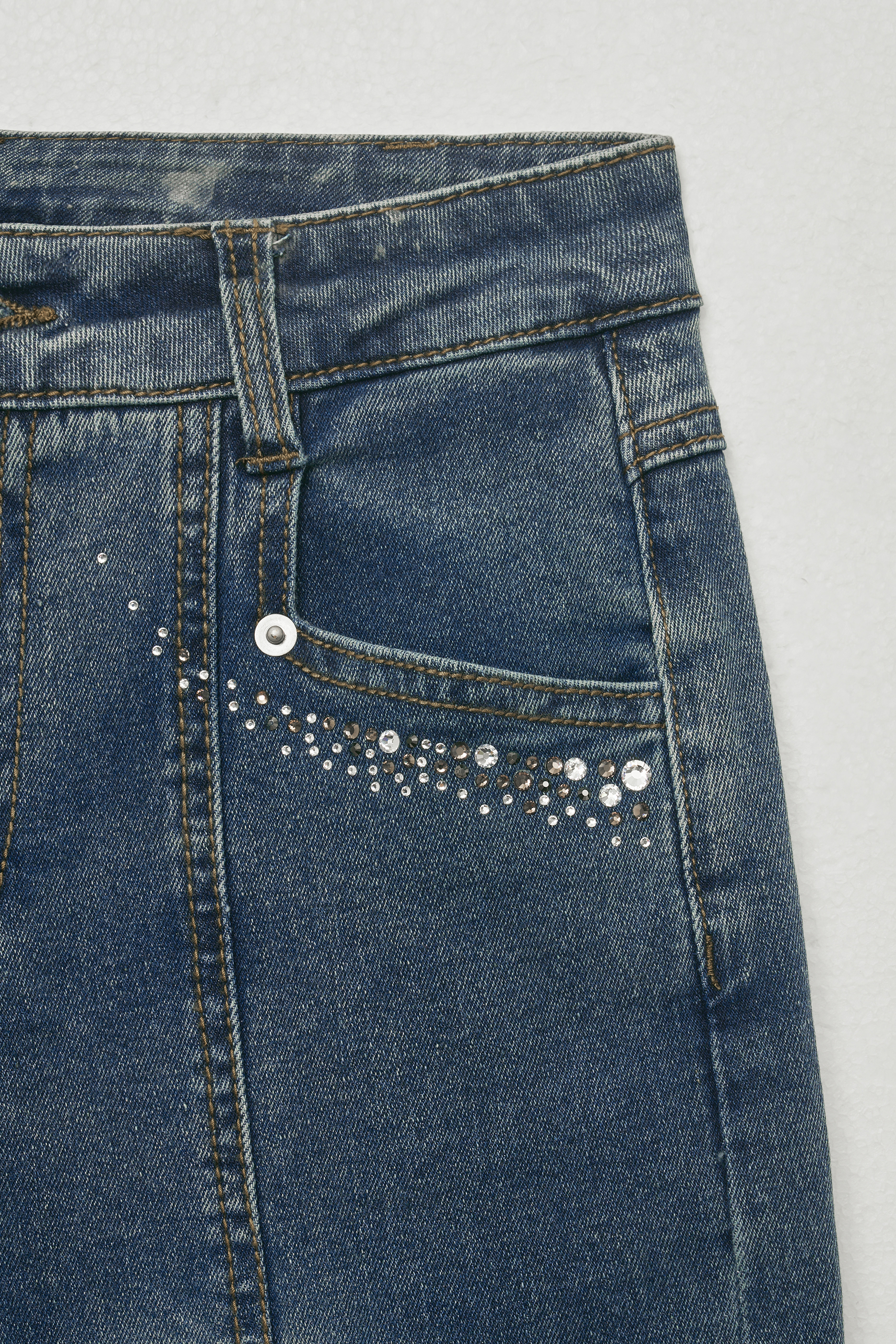 MUSINSA | HELENE PARIS Cubic Pocket Washed Bootcut Denim
