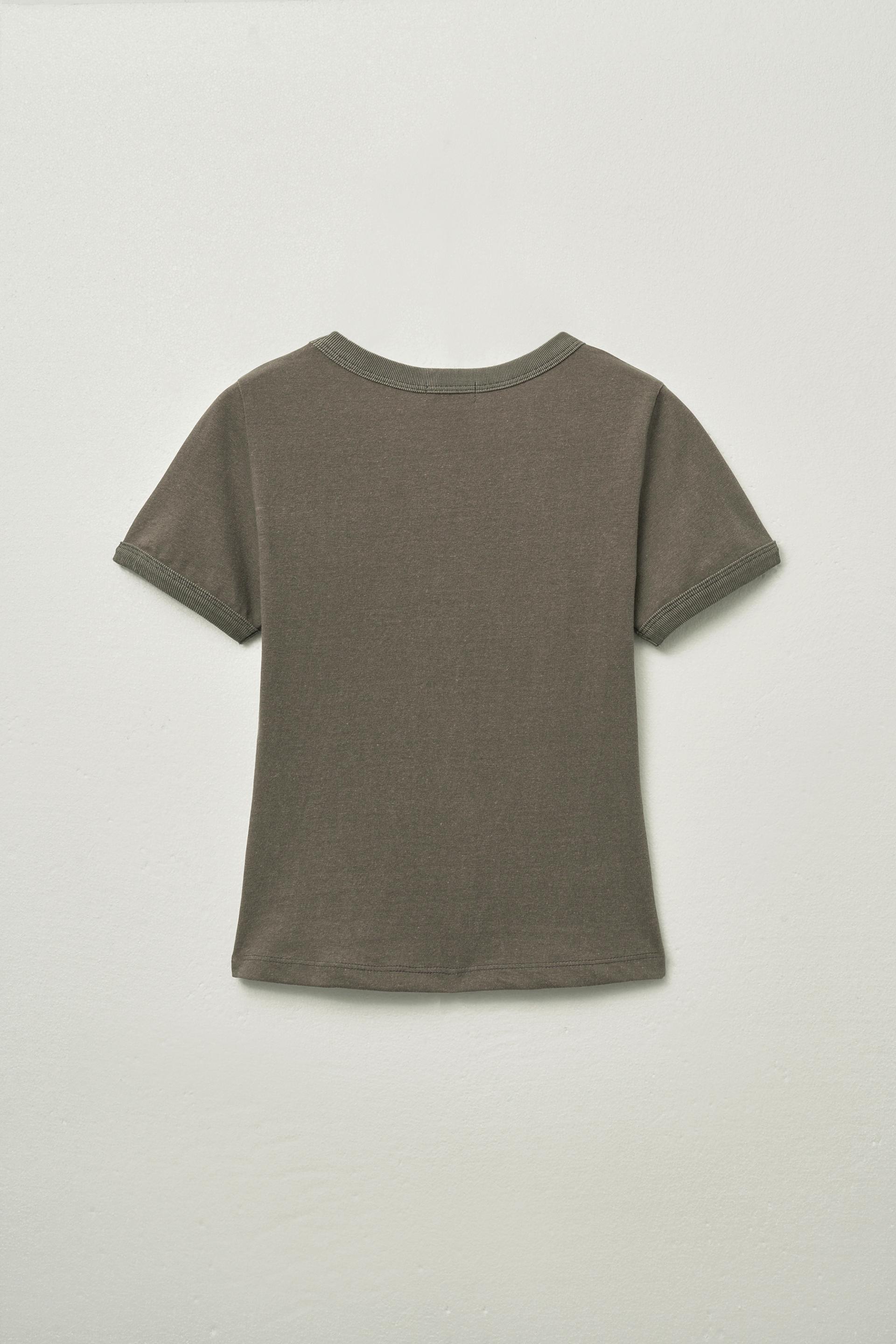 ★HELENE PARIS★ Stamp Remington Ringer Half T-Shirt Pigment Helene Paris Stamp Remington Ringer Half T-shirt [Pigment