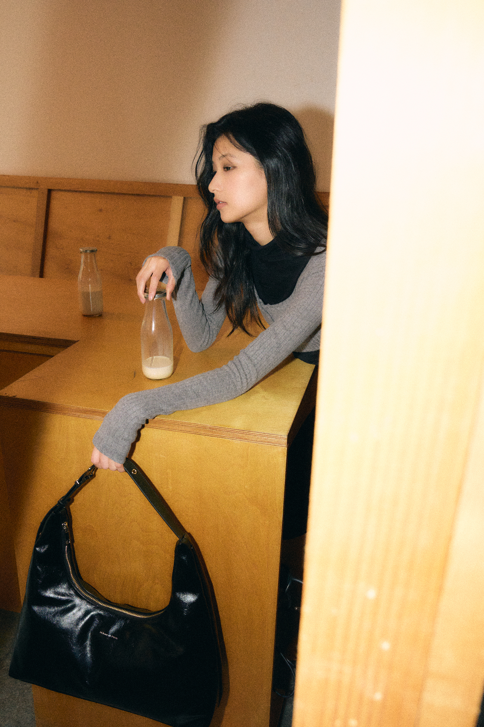 ショルダーバッグ・ポシェット [HELENE PARIS]Croa Shoulder Hobo Bag [Black] MUSINSA | HELENE PARIS Croa Shoulder Hobo Bag [Black]