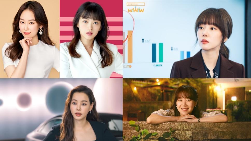 왼쪽 위부터 시계 방향으로 JTBC 〈뷰티인사이드〉 '한세계', 〈멜로가 체질〉 '임진주', tvN 〈검색어를 입력하세요 WWW〉 '배타미', KBS 〈동백꽃 필 무렵〉 '동백', SBS 〈원 더 우먼〉 '조연주' * 출처: JTBC, tvN, KBS, SBS