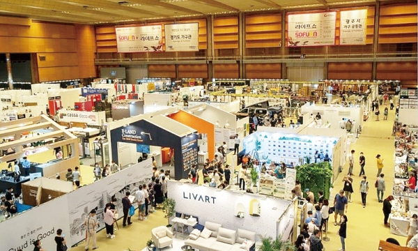 ‘한국 프리미엄 가구’를 주제로 지난해 8월 12일부터 4일간 코엑스에서 열린 2020 소펀 전시회 모습.