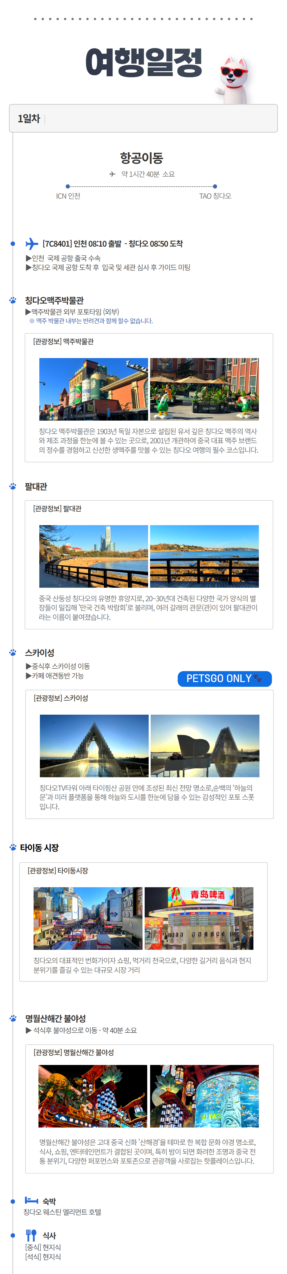 [항공] 펫츠고 칭다오 2박 3일