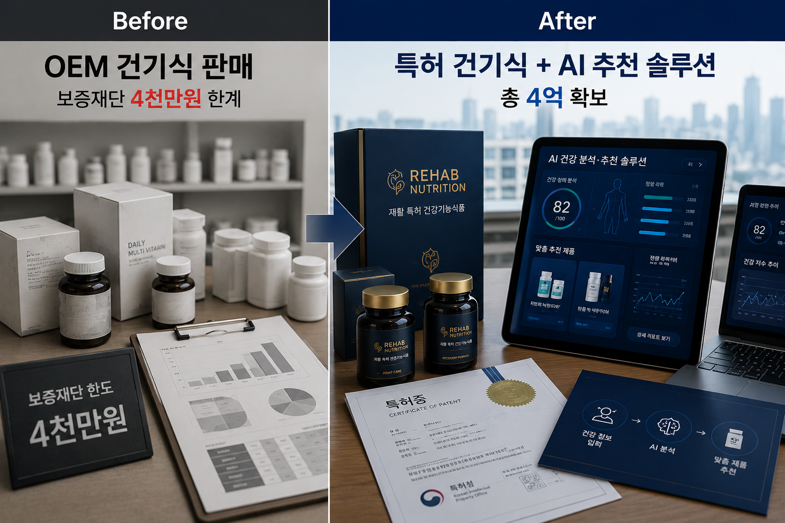 OEM 건강기능식품 기업이 AI 건강 분석·추천 솔루션으로 전환해 4억을 확보하기까지 정책자금 확보 결과 요약
