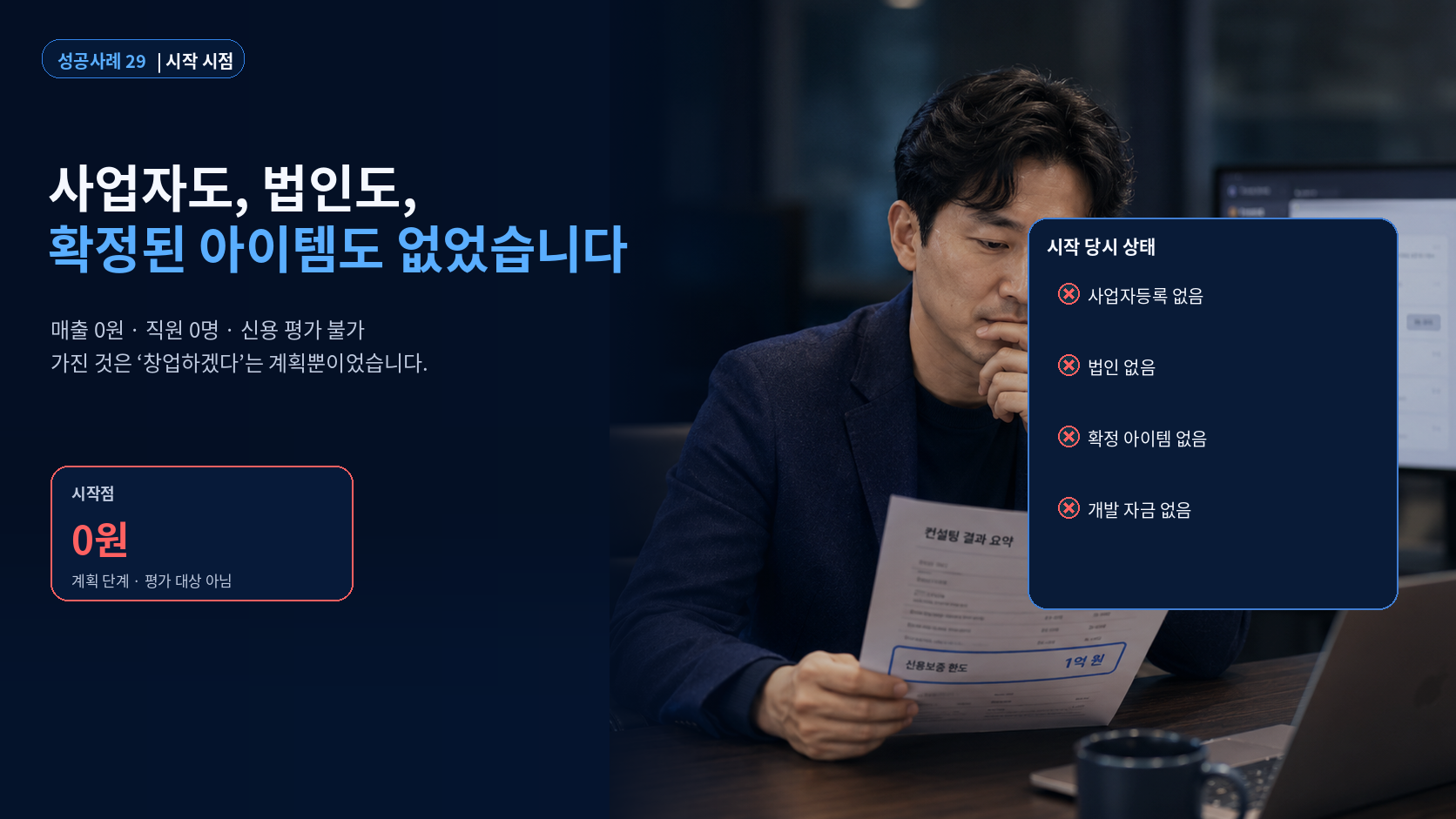 사업자와 아이템이 없던 예비 창업가의 지원사업 탈락 문제를 정리한 사례 29 이미지