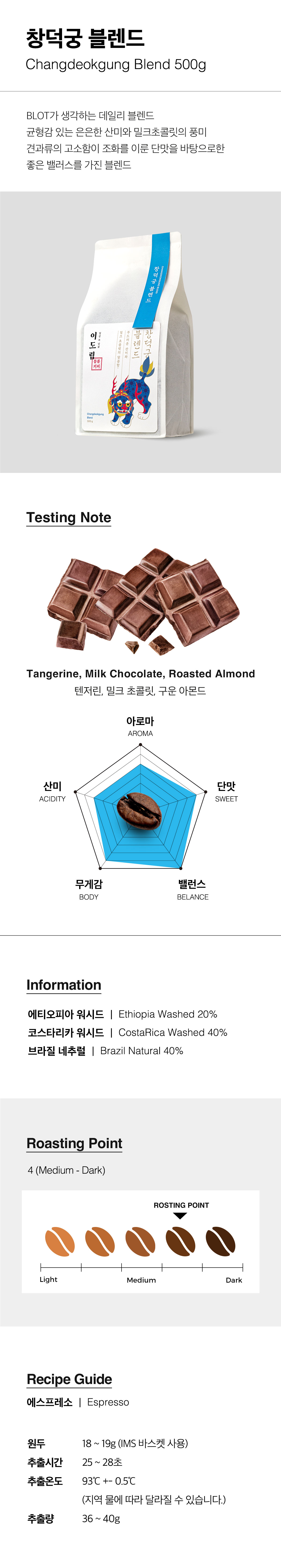 창덕궁블렌드,창덕궁,블로트커피,블렌드원두,신선한원두,이도림,이도림커피,원두커피,원두