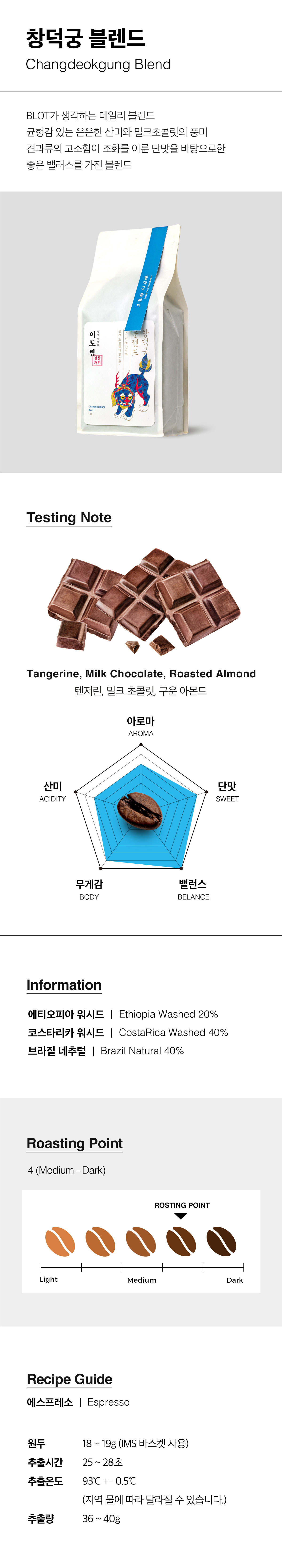 창덕궁블렌드,창덕궁,블로트커피,블렌드원두,신선한원두,이도림,이도림커피,원두커피,원두