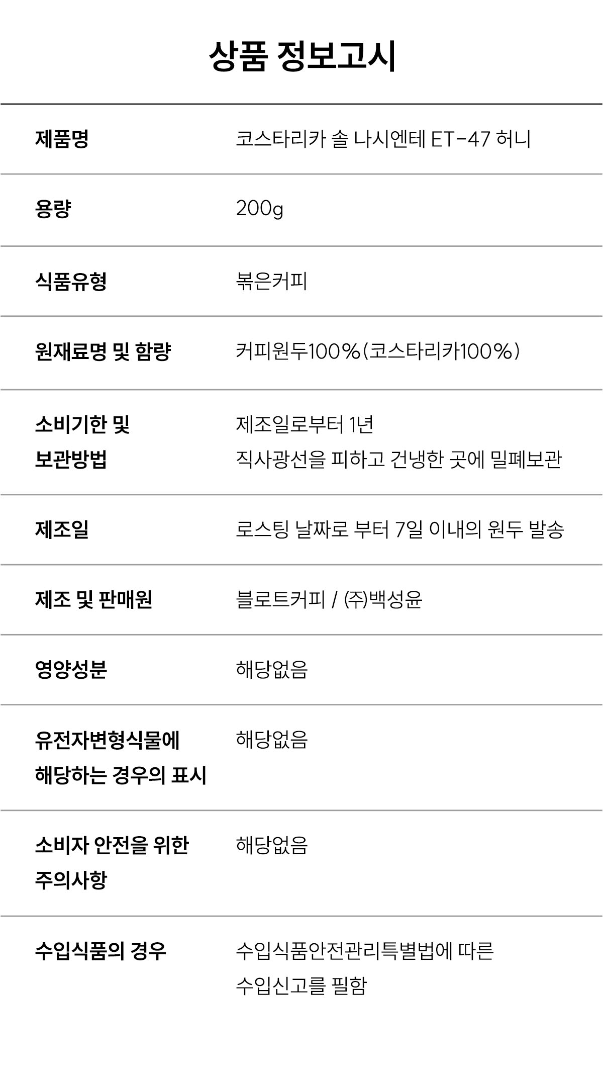 코스타리카 솔 나시엔테 ET-47 허니 200g