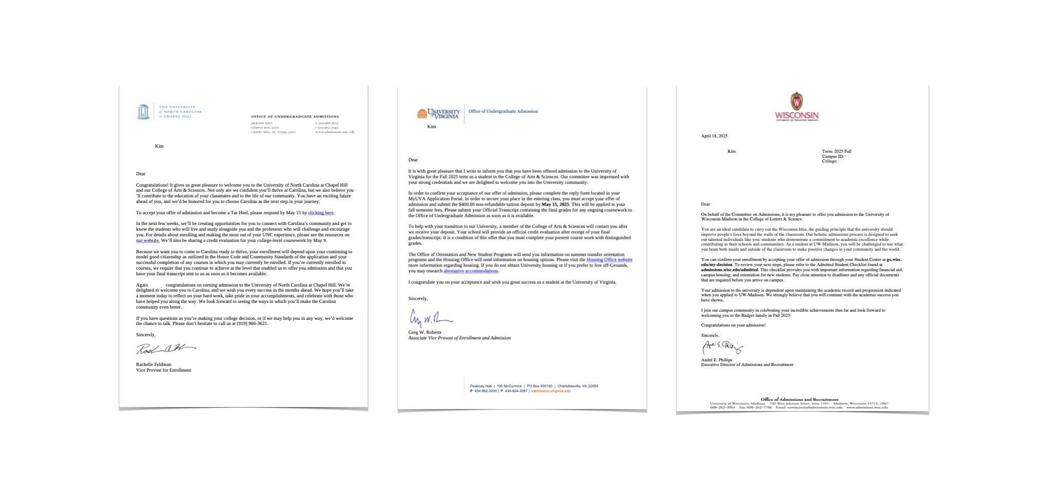 UNC, University of Viginia, University of Wisconsin-Madison, UW Madison 경제학 Economics 전공 합격 합격증 및 실제 후기