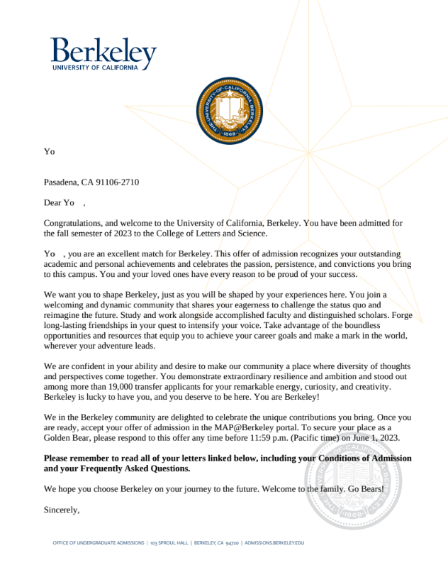 UCLA, UC Berkeley, UCI, UC Davis, UIUC 인문학 / Economics 합격후기