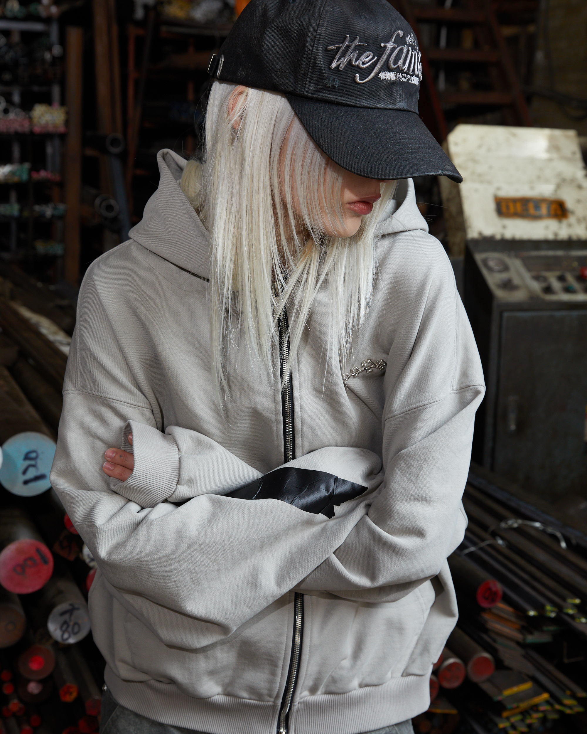 ALLDAY ZIP UP HOODIE - SAND BEIGE