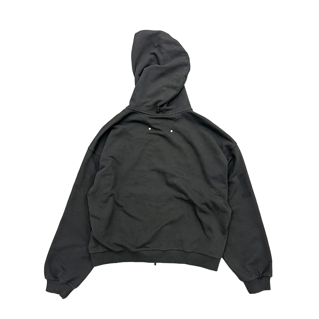 FALLING ANGEL ZIP UP HOODIE - CHARCOAL