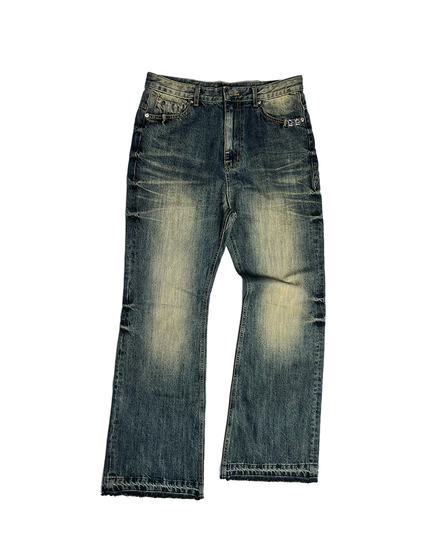 CRUSHED BOOTS JEANS - RUSTY BLUE