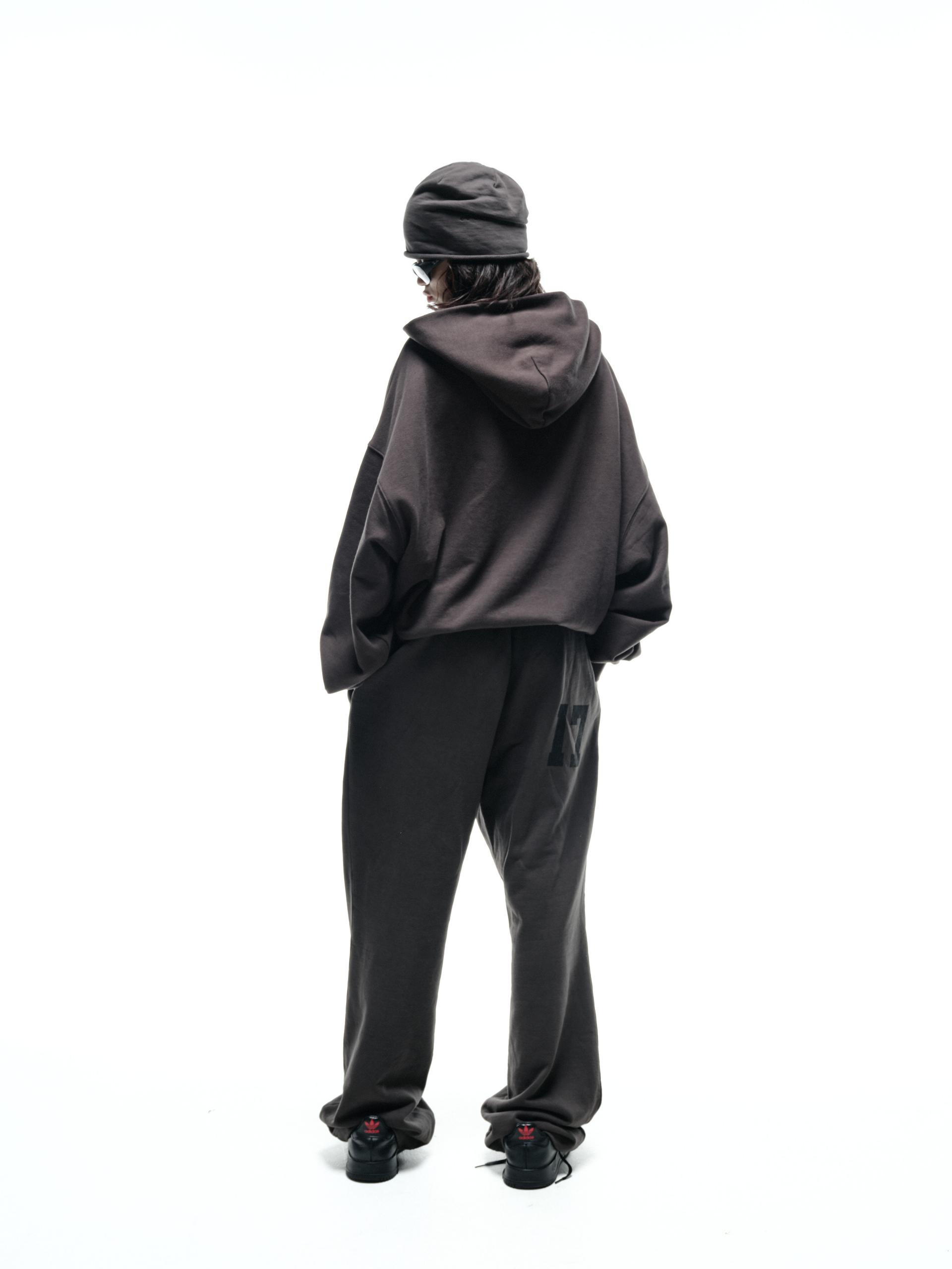 FALLING ANGEL ZIP UP HOODIE - CHARCOAL