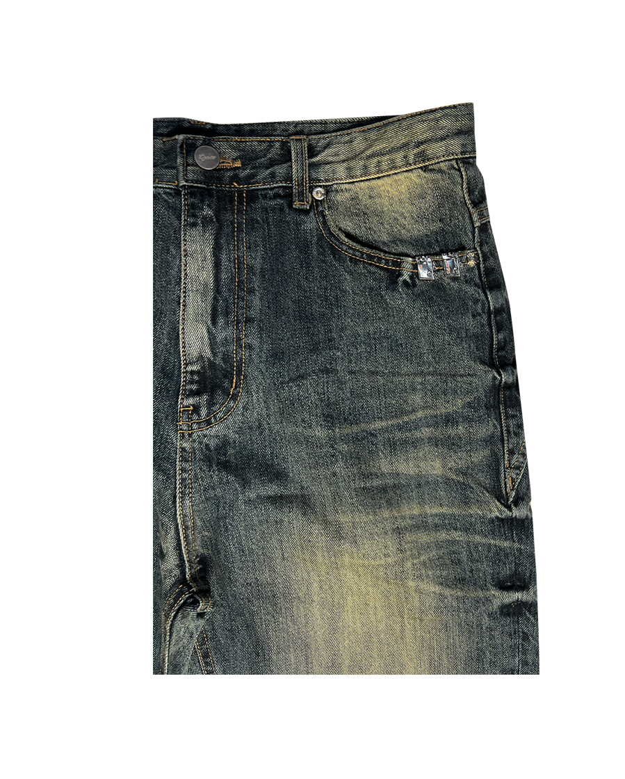 CRUSHED BOOTS JEANS - RUSTY BLUE