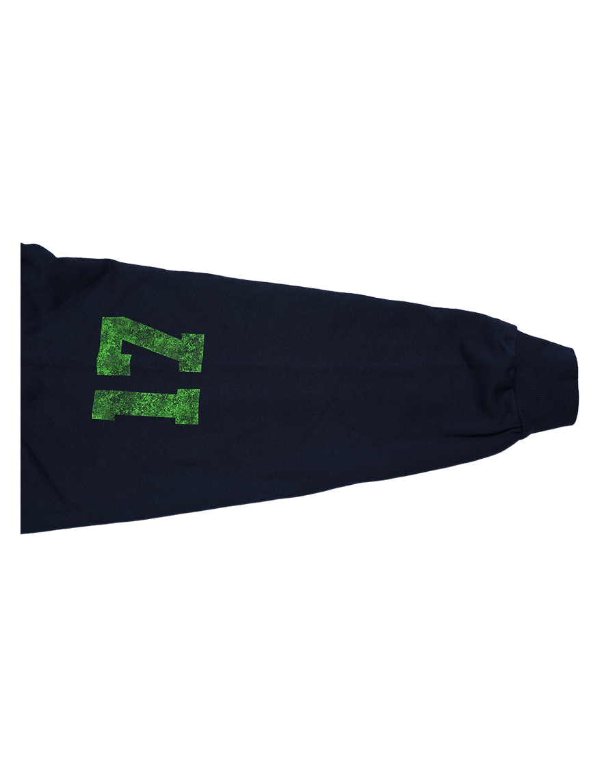 FALLING ANGEL ZIP UP HOODIE - NAVY