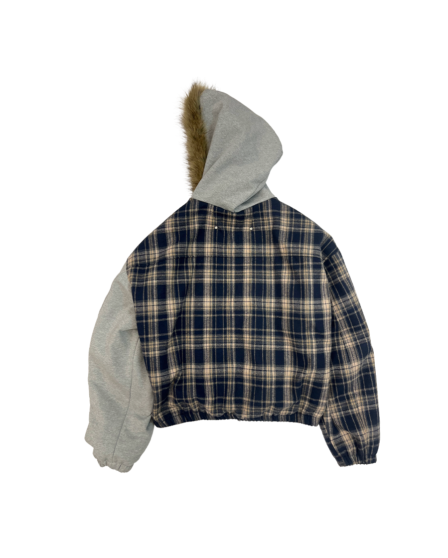VIRGINIA FUR JACKET - NAVY