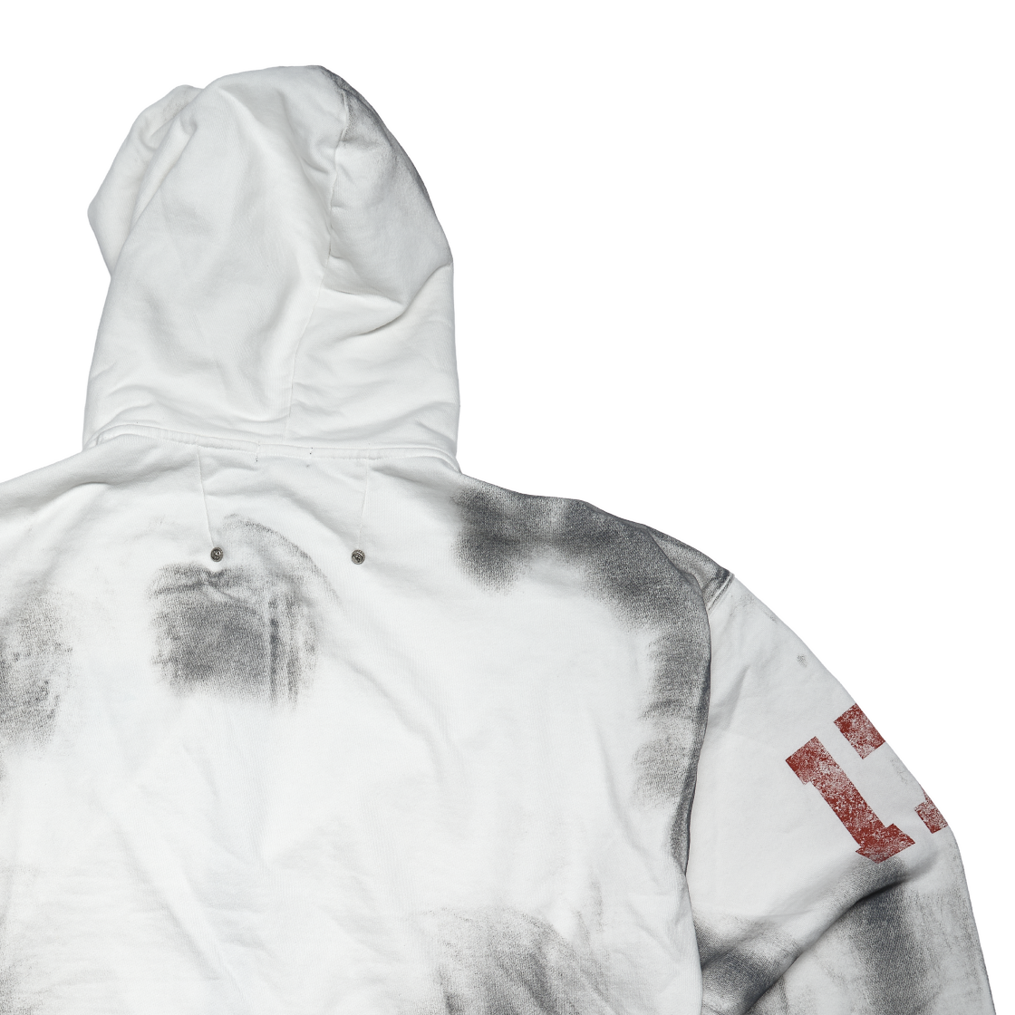 DIRTY FALLING ANGEL ZIP-UP HOODIE - DIRTY WHITE
