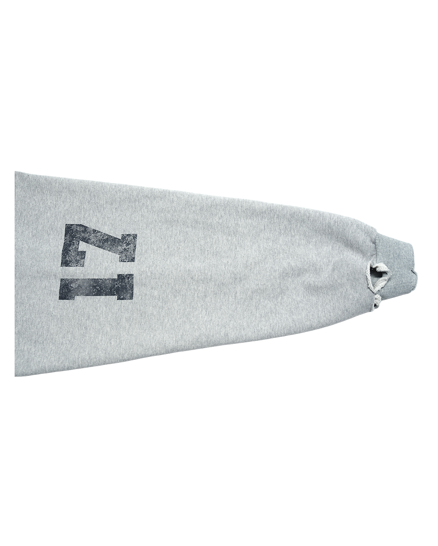 DESTROYED FALLING ANGEL ZIP UP HOODIE - GREY