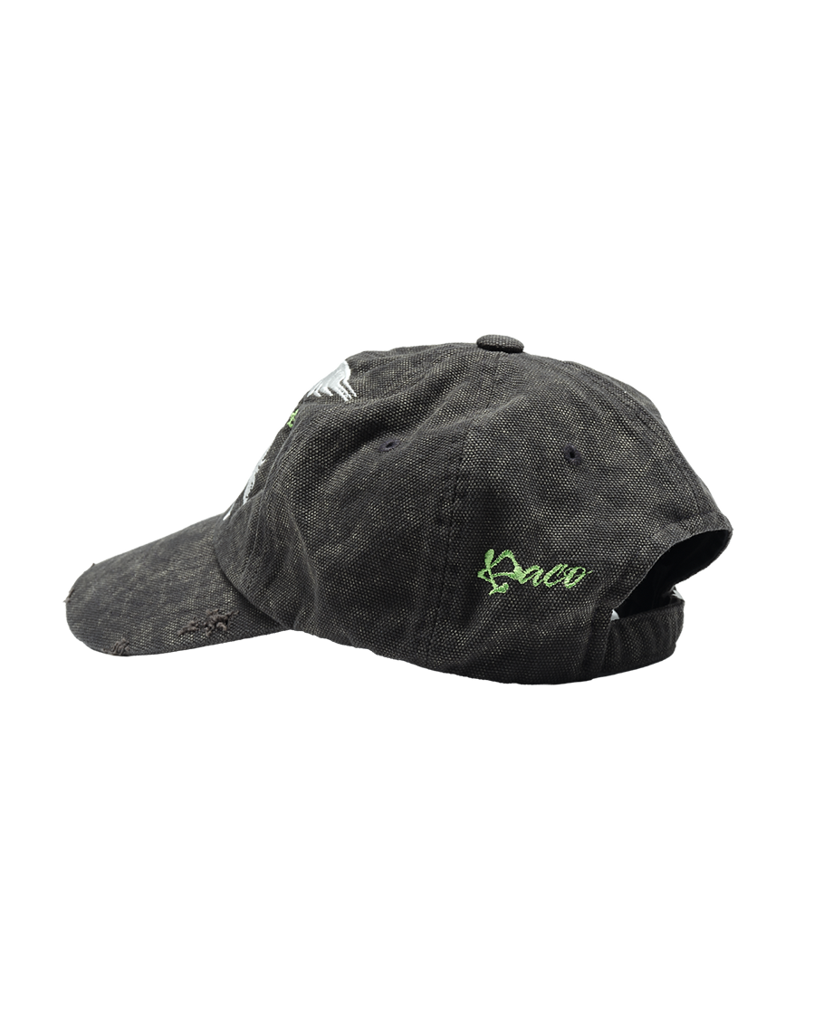 VINTAGE FALLING ANGEL CAP - UNIQUE BLACK