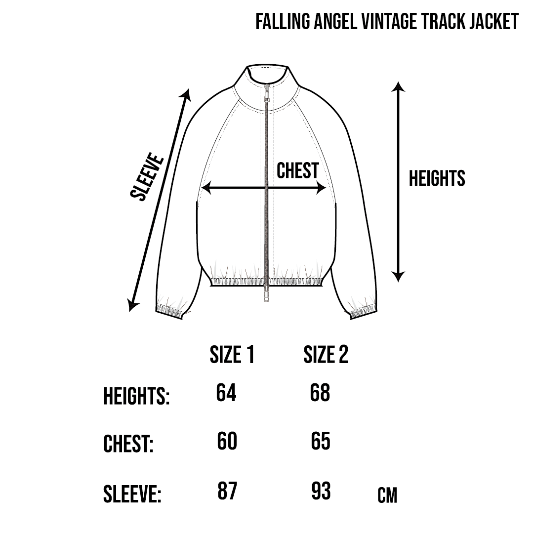 FALLING ANGEL VINTAGE TRACK JACKET - CHARCOAL