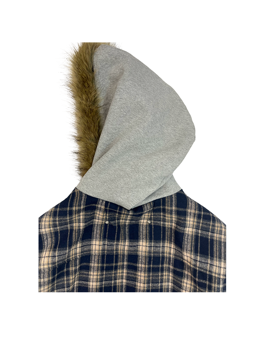VIRGINIA FUR JACKET - NAVY