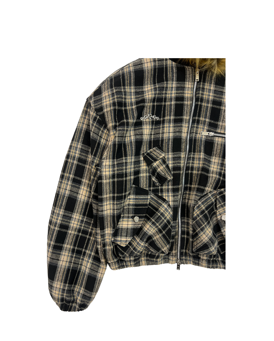 VIRGINIA FUR JACKET - BLACK