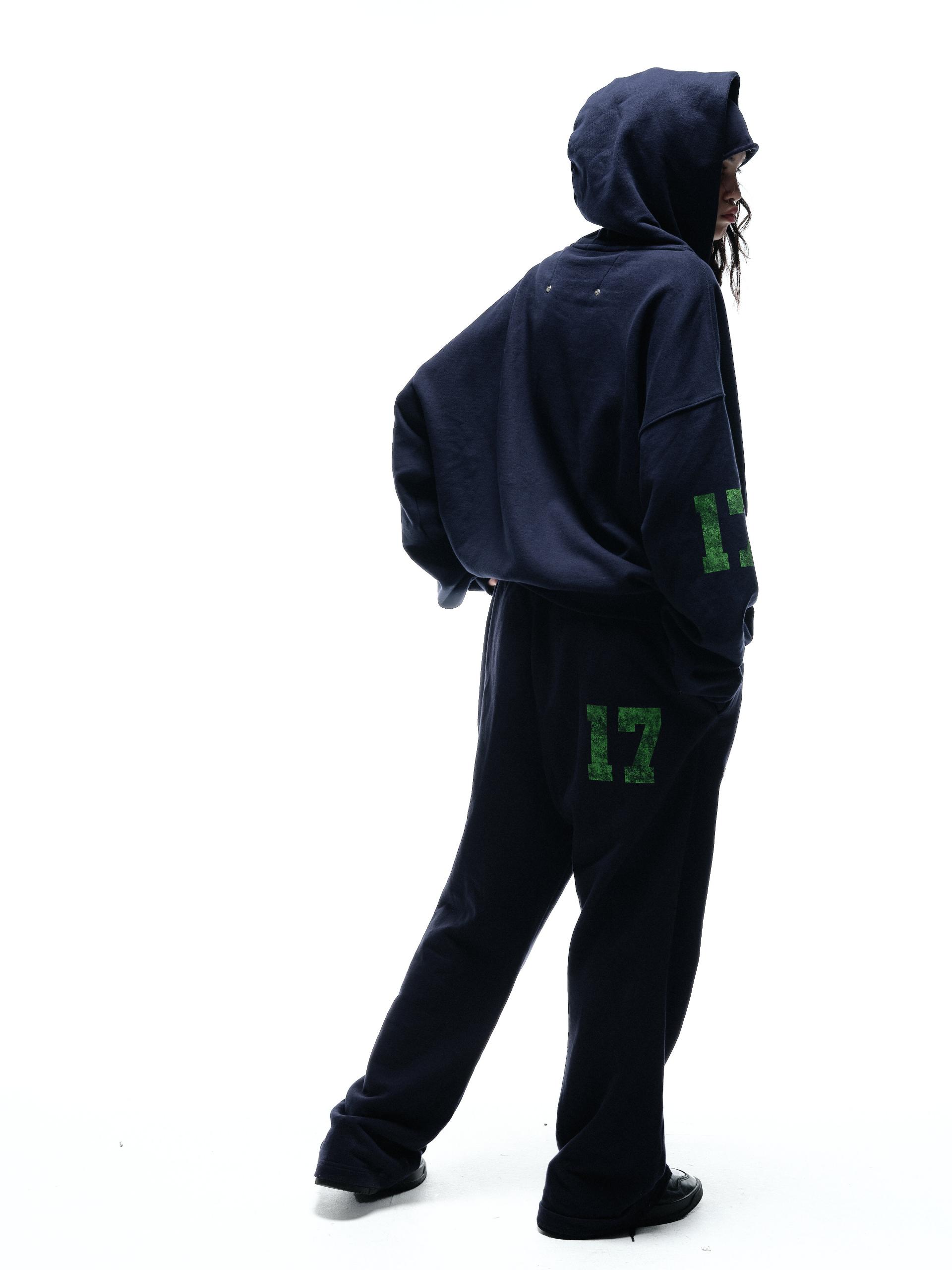 FALLING ANGEL ZIP UP HOODIE - NAVY