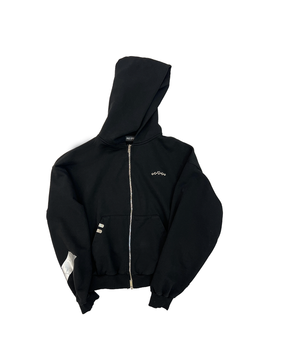 ALLDAY ZIP UP HOODIE - BLACK